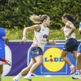 Les Espagnoles en plein entraînement mardi à Lausanne KEYSTONE/AP/Salvatore Di Nolfi